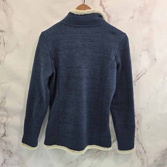 Kuhl Pullover Women Small Blue Plush Mock Sweater Teddy Sherpa Lined Alfpaca - Picture 5 of 10